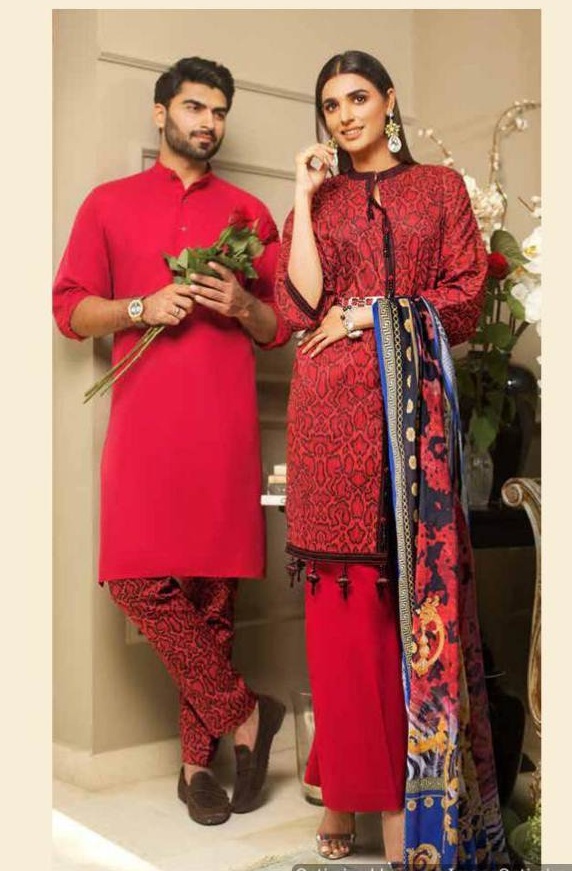 Deepsy Rose Silk Designer Dress Material Catalouge