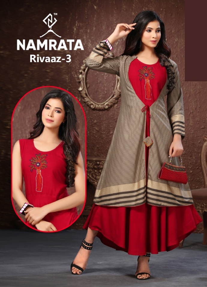 Namrata Rivaz Vol-3 Partywear Kurti Catalouge