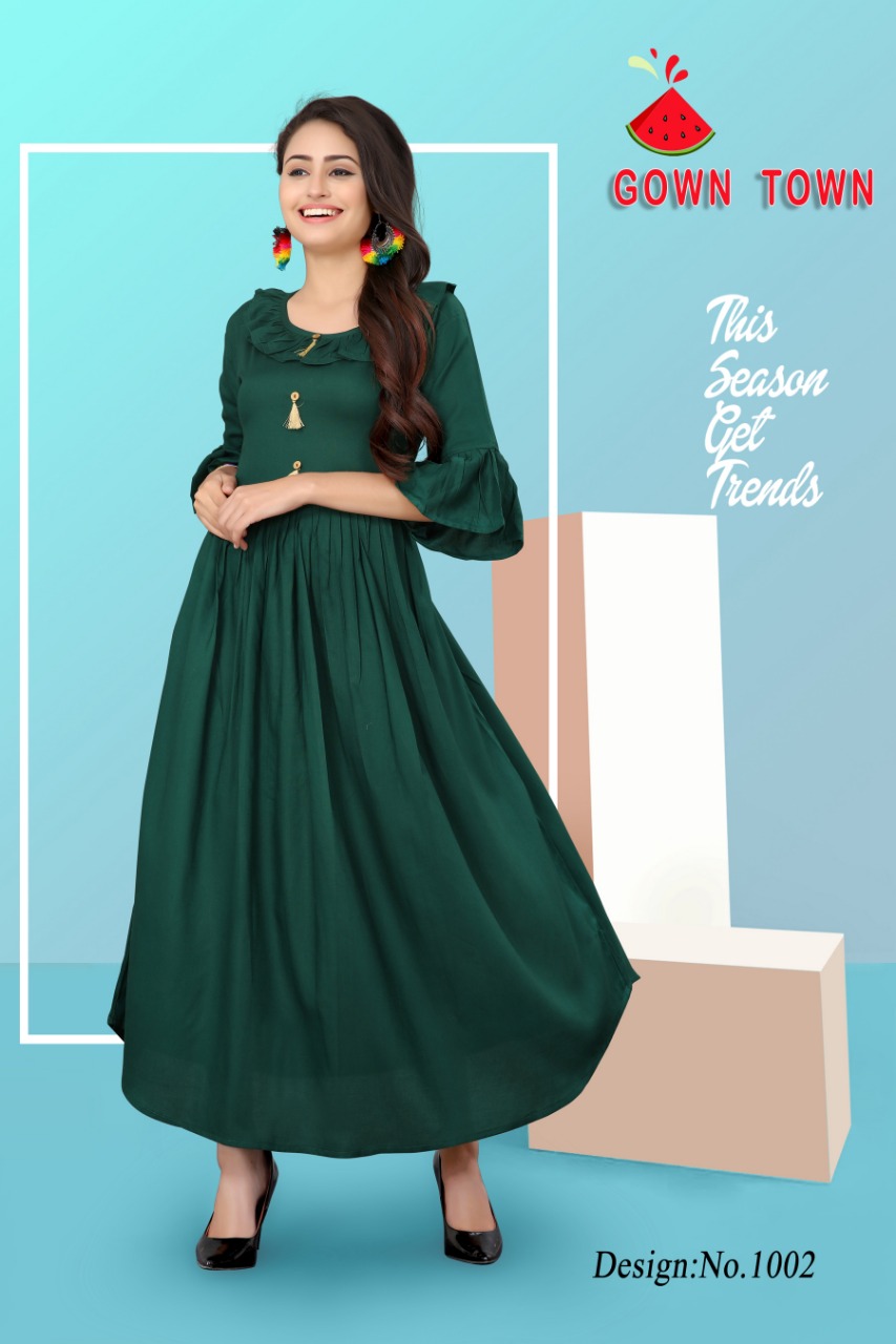 Gown Town Rayon Kurtis Catalogue