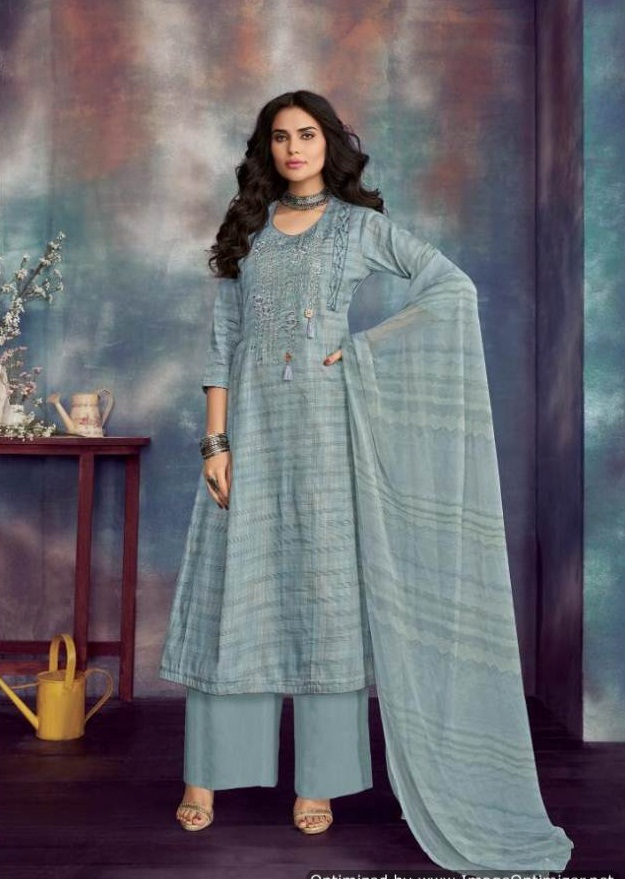 Alisa 9 Kesari Designer Dress Materials Catalogue