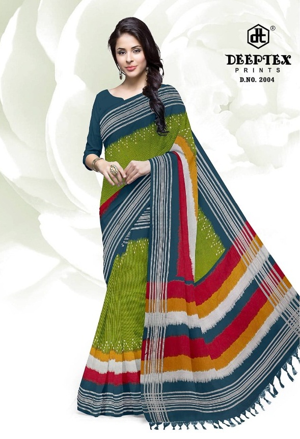 Ikkat Vol 2 Deeptex Cotton Sarees Catalogue