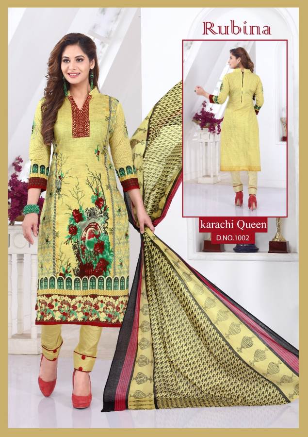 Rubina Queen  Karachi Dress Materials Catalogue