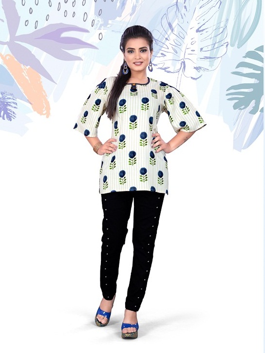 Rosa Vol 4 Designer Printed Western Top Catalogue
