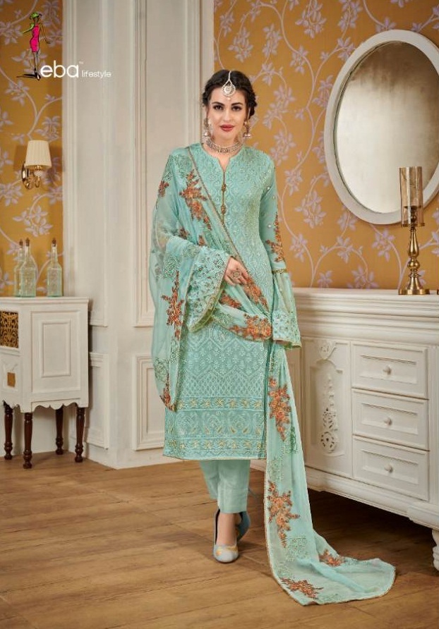 Hurma Vol 12 Eba Designer Churidar Dress Materials Catalogue