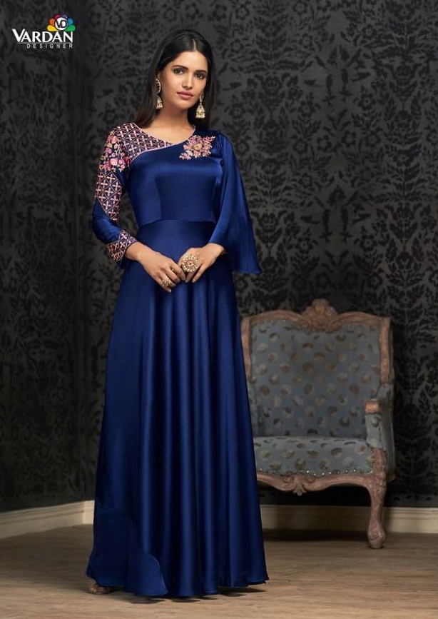 navya party wear gown with fancy work dupatta