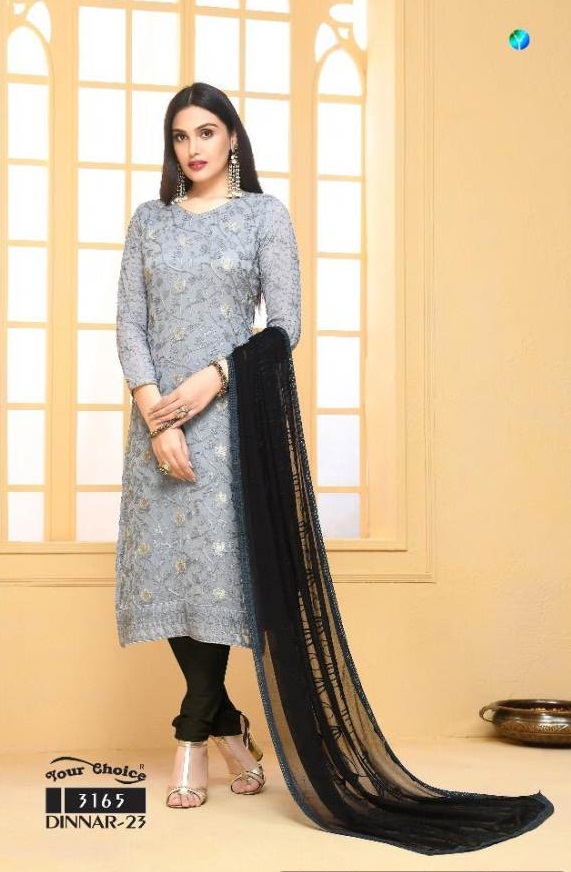 Dinnar 23 Your Choice Designer Dress Materials Catalogue