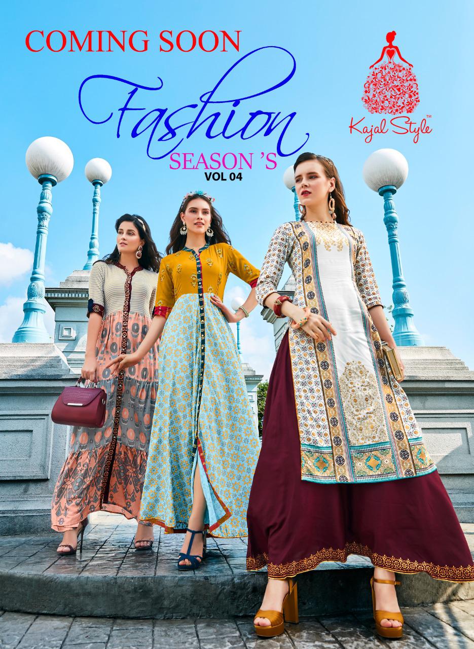 Kajal Style Season 's 4 Floor Length Gowns Catalogue