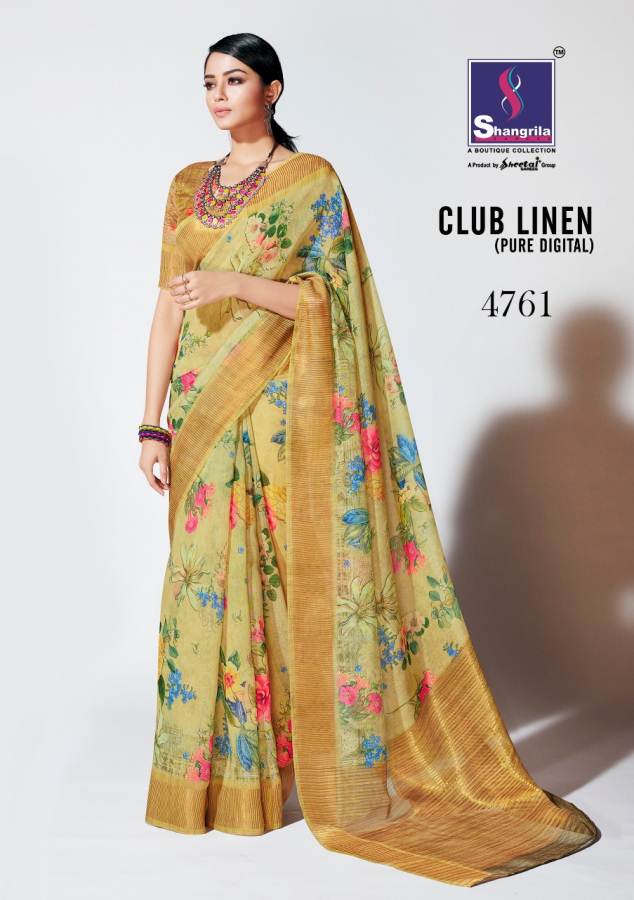 Club Shangrila Digital Printed Sarees Catalogue