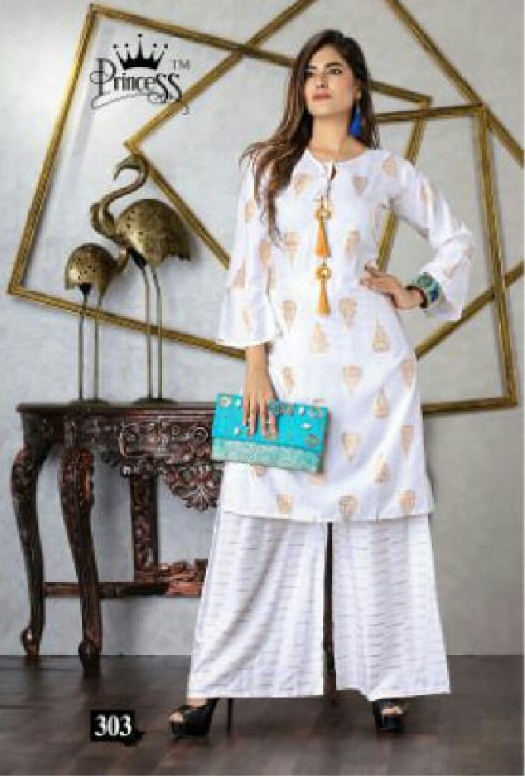 Nature By Jagdamba Fashion Designer Printed Kurti Palazzo Catalogue