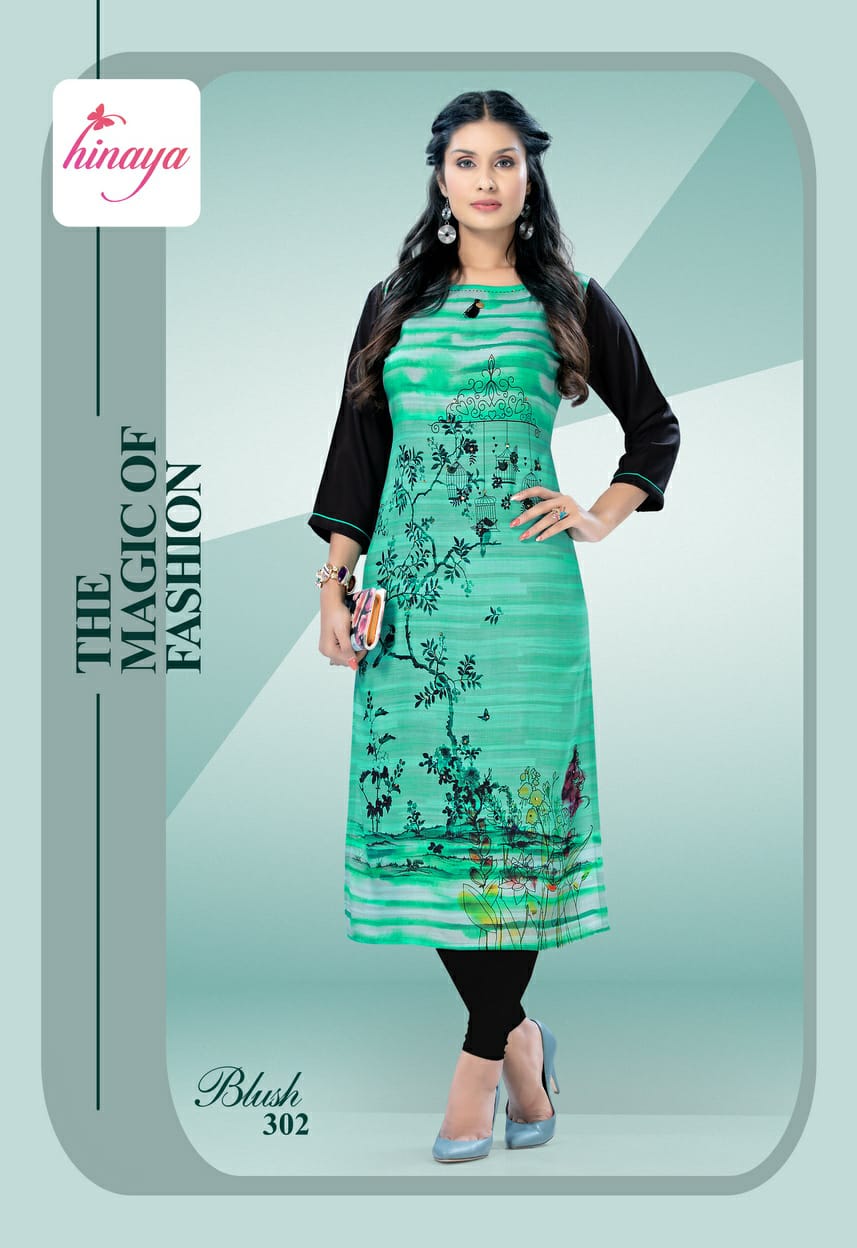 Hinaya By Blush Vol 3 Digital Printed Kurti Catalogue