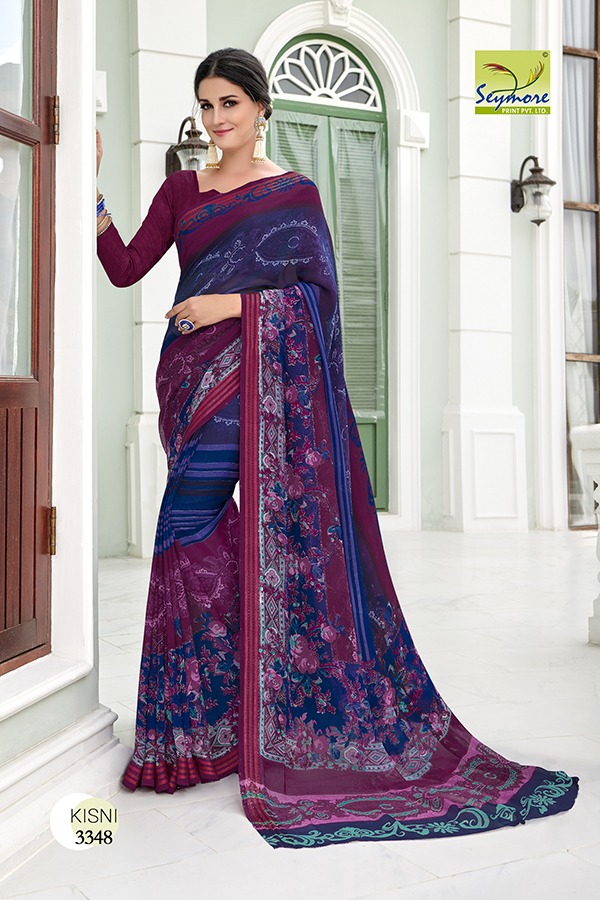 Kisni Seymore Printed Sarees Catalogue