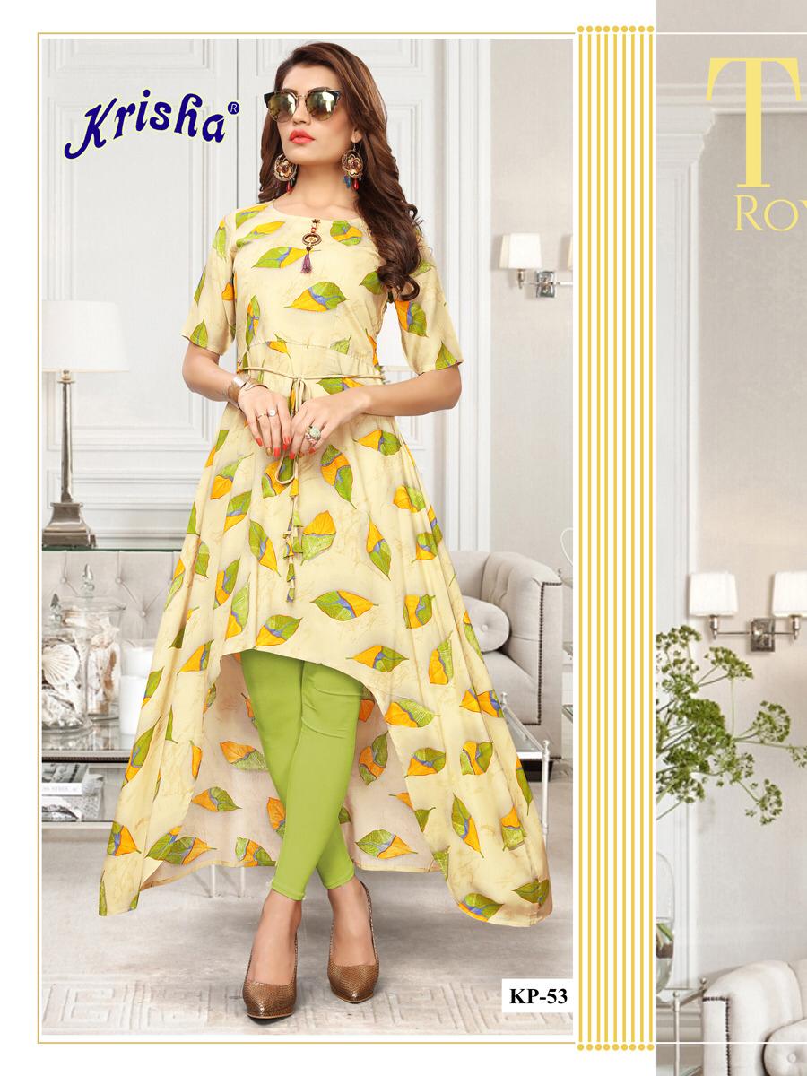 Panchi Vol 2 By Krisha Fashion Rayon Printed  Kurti Catalogue