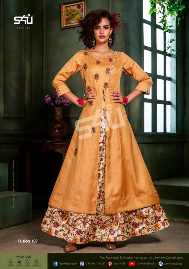 S4u Fusion 2019 S4u Party Wear Kurti Catalogue