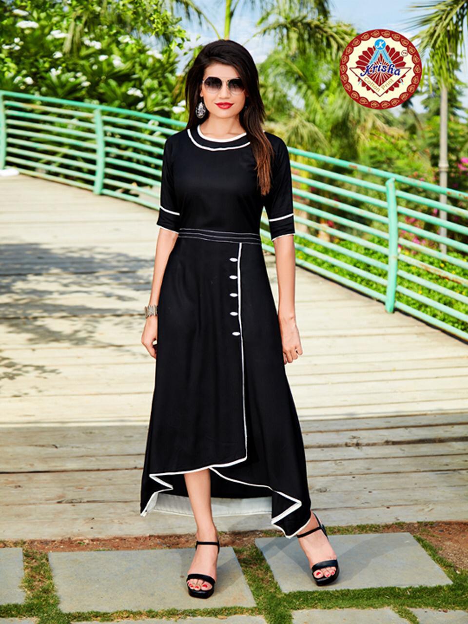 Simi Vol 2 By Krisha Fashion 14kg Heavy Rayon Party Wear Kurti Collections