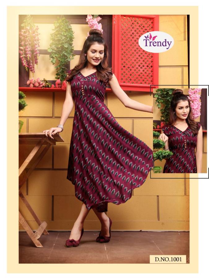 Ureb Vol 4 Trendy Long Printed Kurti Catalogue