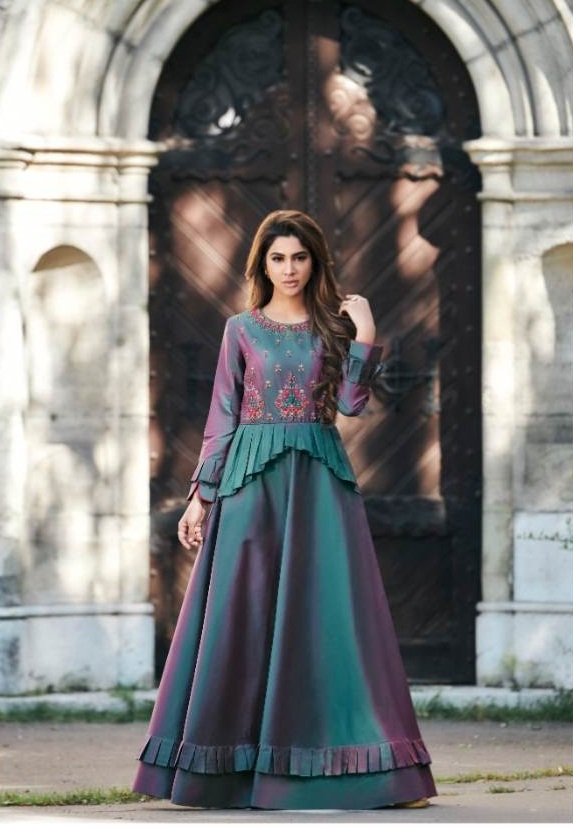 Floret Vol 7 By Arihant Fashion Long Party Wear Gown Catalogue