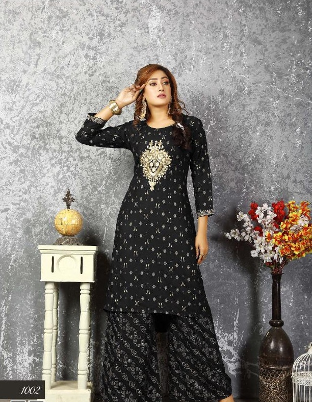 Naazmeen Vol 2 By Rung Rayon Kurti With Plazzo Collection