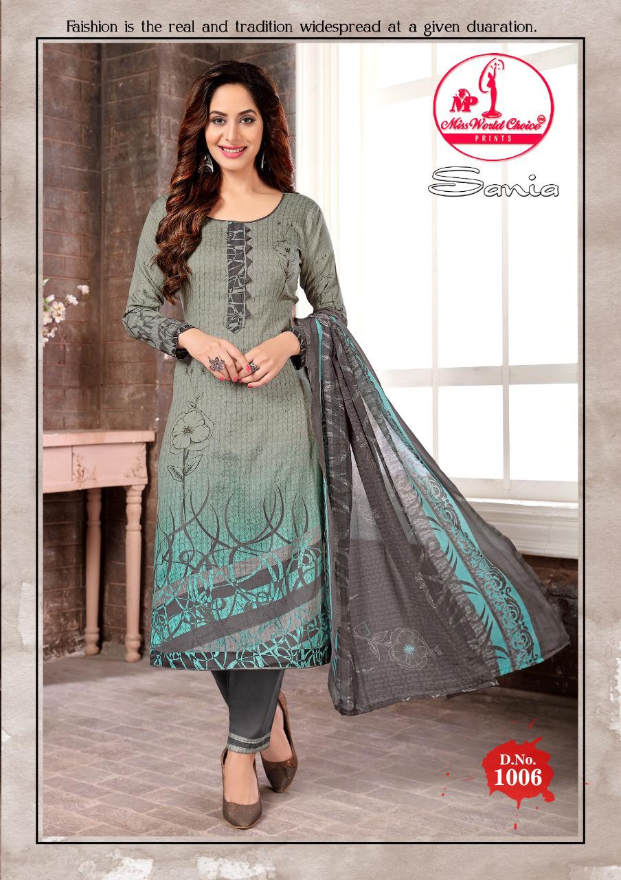 Saniya Vol 1 By Miss World Printed Cotton Dress Material Collection