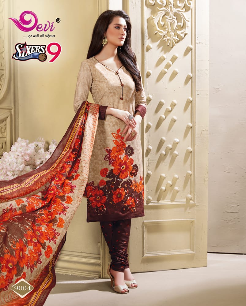 Sixer Vol 9 By Devi  Pure Cotton Printed Dress Material Catalogue