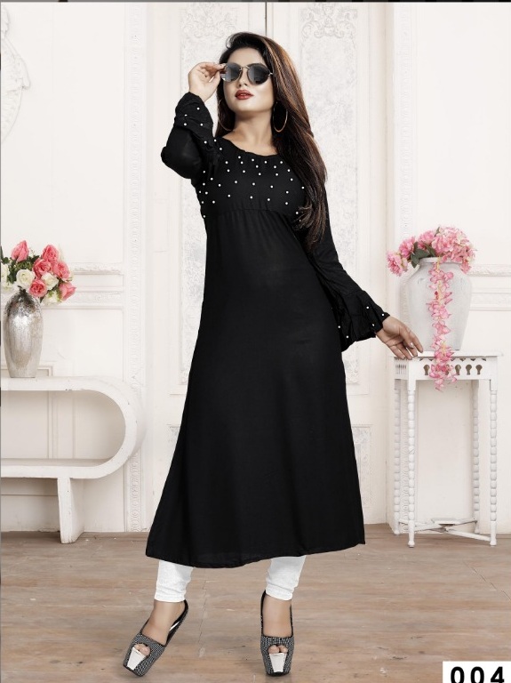 Rivaazz Designer By Jagdamba Rayon Long Kurti Collection