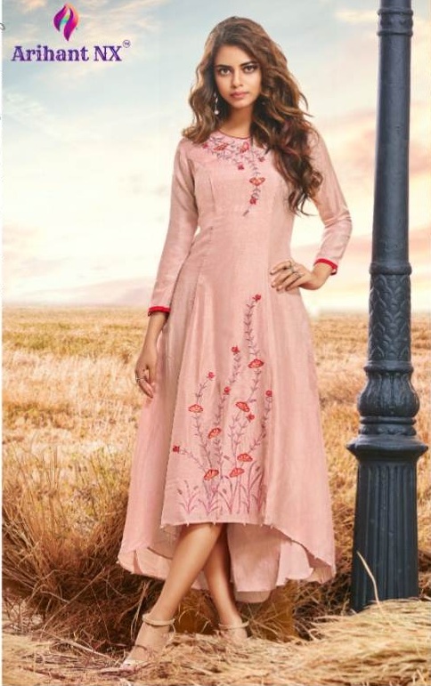 Arihant Present Upstylish Pure Viscose Muslin Silk Designer Kurtis Catalogue