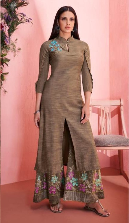 Lihaz By Arihant Heavy Rayon Designer Kurti With Palazzo Catalogue