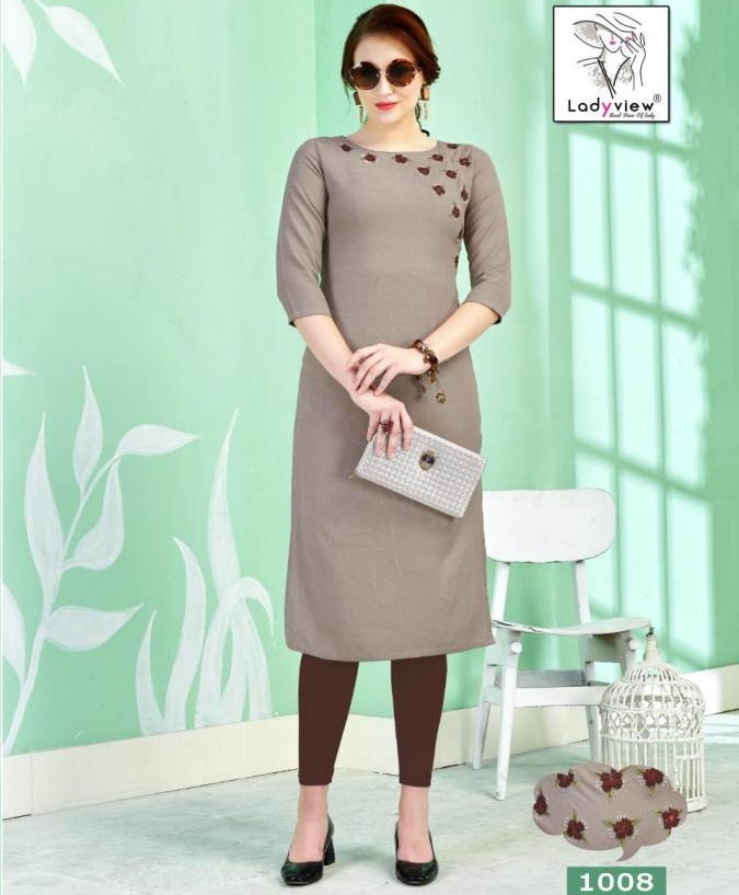 Ladyview By Crystal Casual Wear Stylish Kurtis Collection.