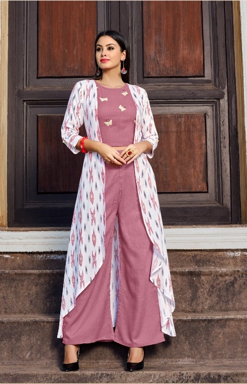 Vastra Moda Present Urbane Vol -1 Festival Wear Kurtis With Shrug Collection