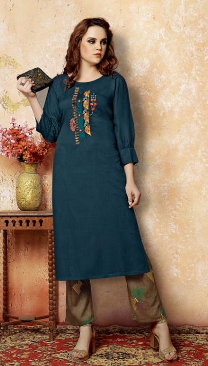 Shaivee Present Senorita Kurtis With Plazzo Catalogue