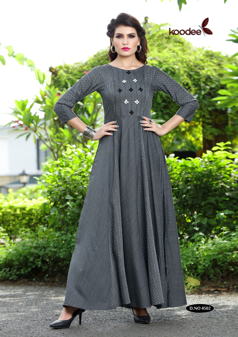 Phool By Koodee Party Wear Long Gown Types Kurtis Collection