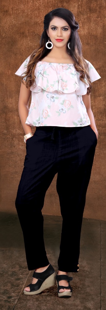 Poorvi Designer Presents Pencil Pant Cotton Slub Catalogue