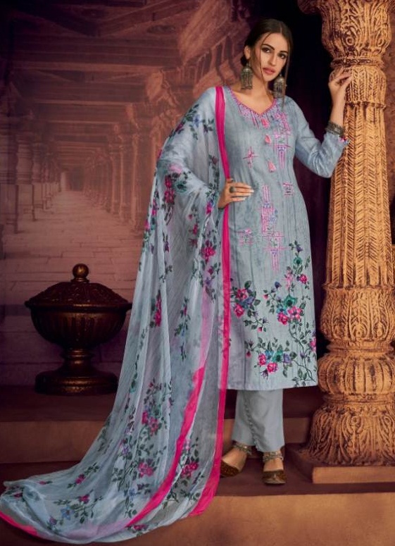 Kesari Present Payal Vol 1 Cotton Satin Printed With Work Designer Dress Material