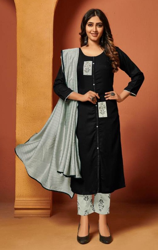 12angle Present Ishita Kurtis With Pant And Dupatta Collection