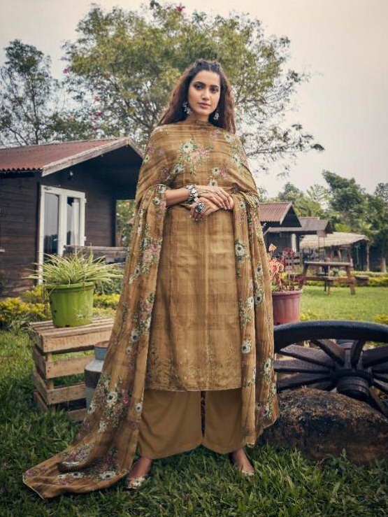 Angroop   Present   Reyes Pure Jam Silk Cotton Designer Dress Material