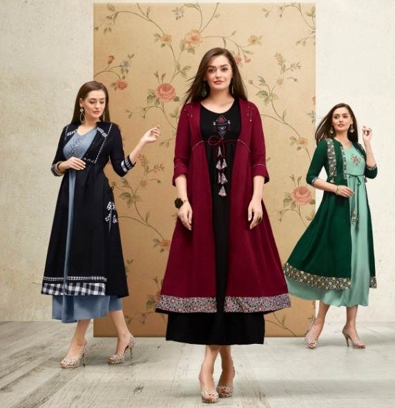 Lymi Present Hall Mark Kurti With Shrug Collection