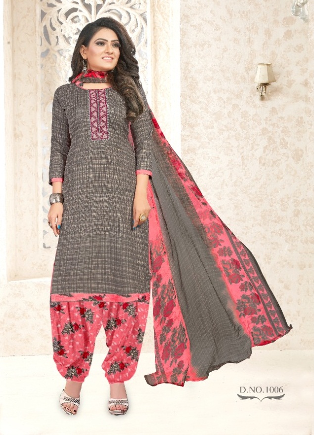 7 Clouds Presents Patiyala Magic Collection Of Pure Cotton Printed Dress Materials