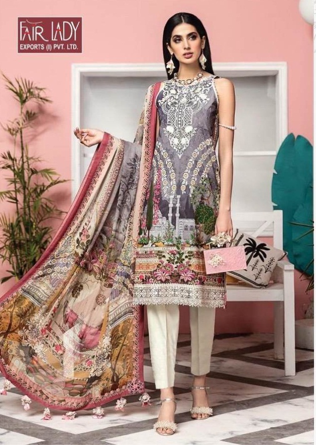 Fair Lady Presents Viva Anaya Collection Of Jam Satin Heavy Embroidery Designer Pakistani Suit