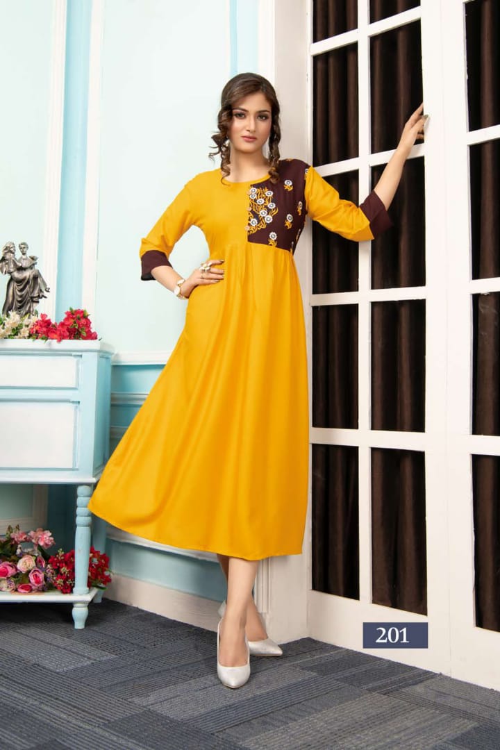 Fashion Talks Presents Mohbattey 2 Collection Of Rayon Embroidered Kurtis
