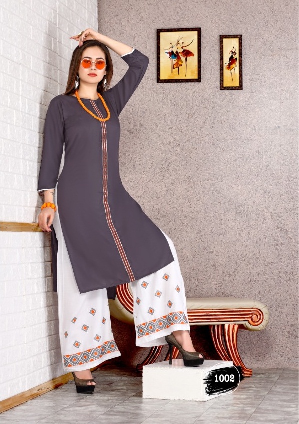 ZAVERI PRESENT PREET READYMADE HEAVY EMBROIDERY WORK PLAZO KURTI AND  DUPATTA COLLECTION - textiledeal.in