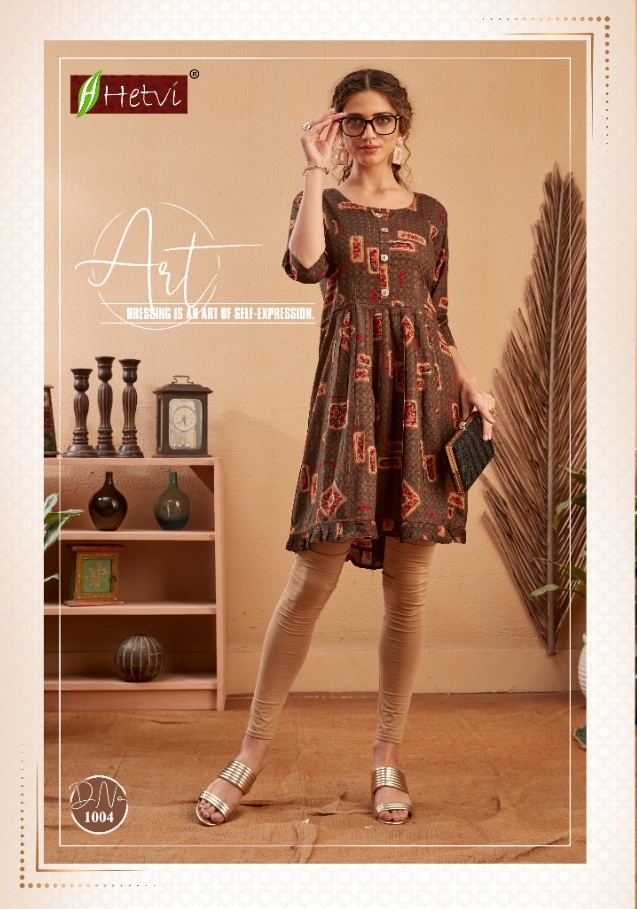 Hetvi Presents Damini Collection Of Rayon Printed Casual Wear Kurtis