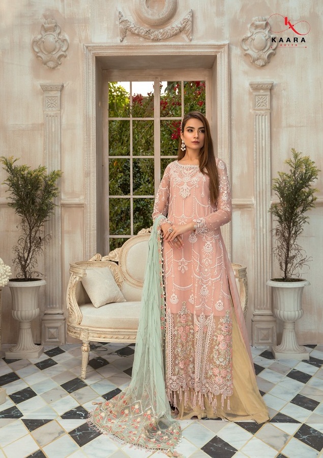 Kaara Presents Mbroidered M Print Collection Of Embroidered Designer Pakistani Suits