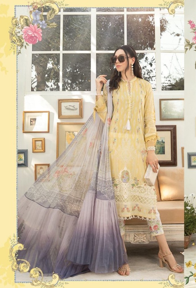 Kilruba Presents M Print Lawn Collection 2020 Patch Embroidered And Lawn Printed Pakistani Suit