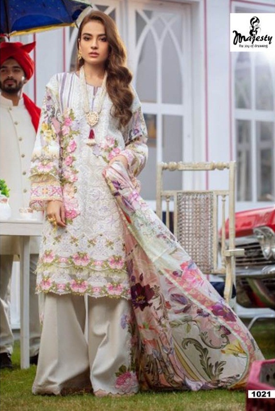 Majesty Presents Firdous 3 Collection Of Appealing Embroidery Pakistani Suits