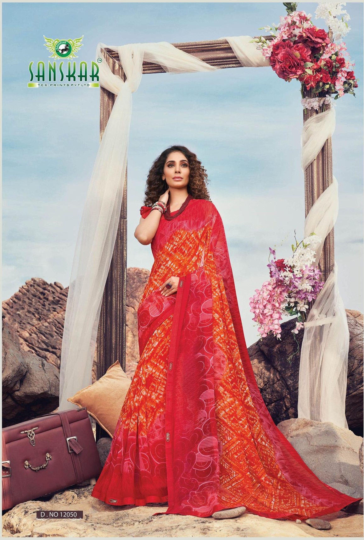 Sanskar Presents Signature 12 Digital Printed Georgette Casual Sarees