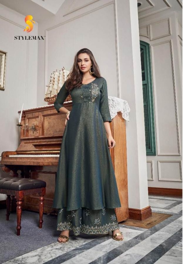 Stylemax Presents Vintage 1 Nx Collection Of Slub Cotton Designer Kurti With Sharara