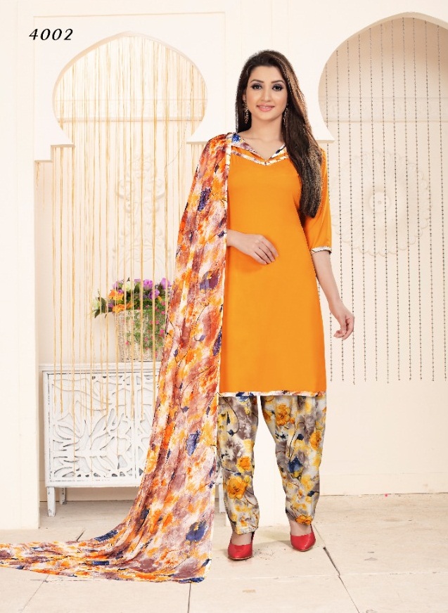 Sweety Presents Milly 34 Collection Of Leon Crape Printed Dress Materials