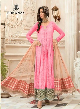 Bonanza Presents Maria B 2 Colors Collection Of Faux Georgette Pakistani Suits