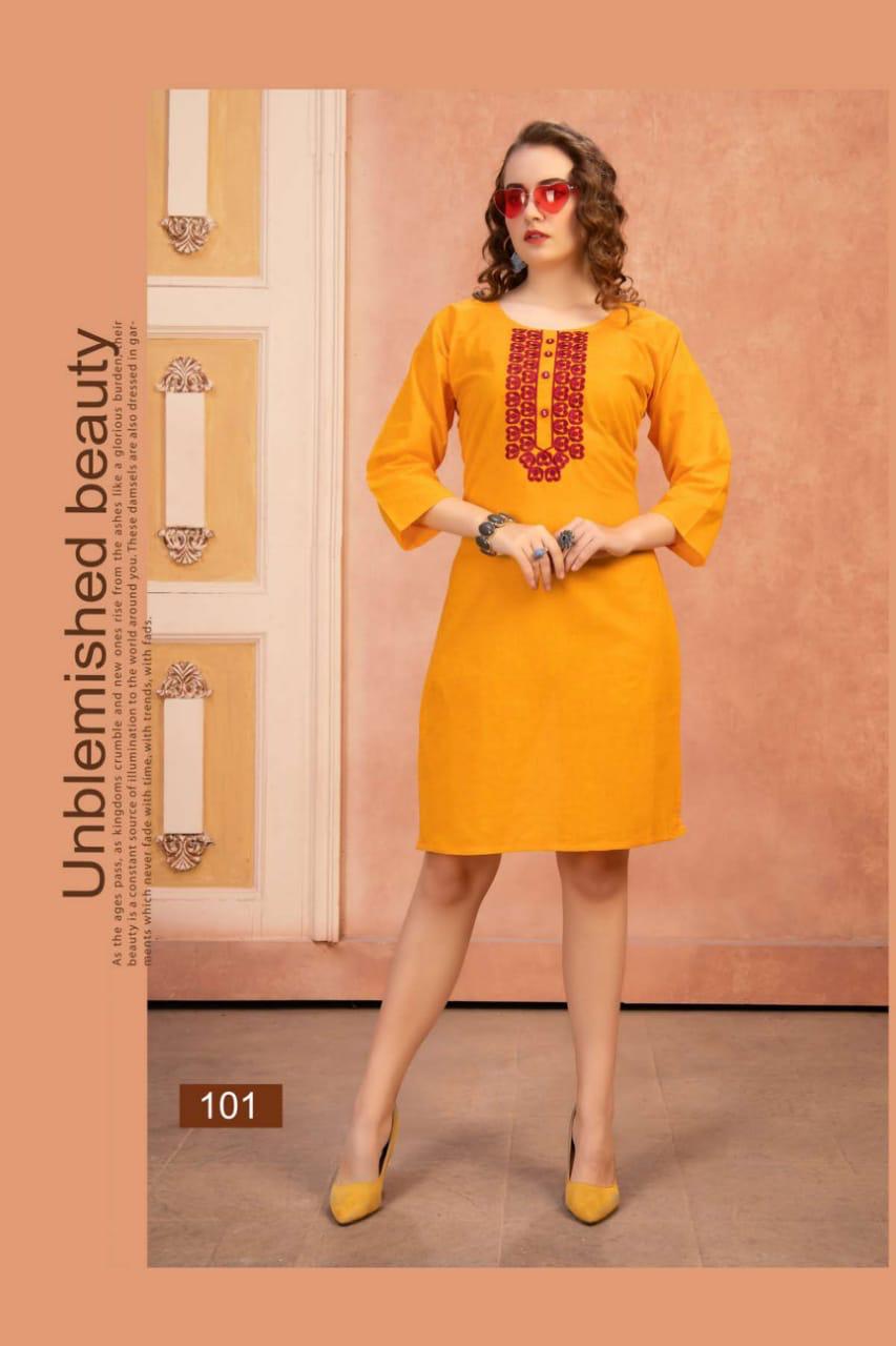 Ft Presents Sairaa Collection Of South Cotton Casual Wear Short Kurtis