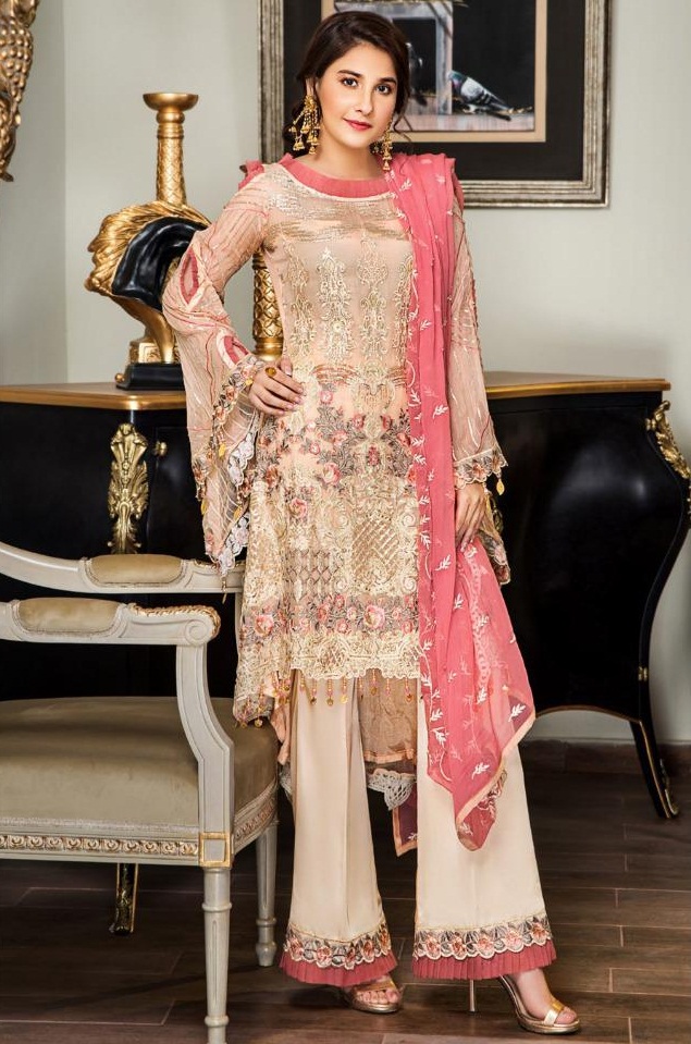 Khayyira Presents Maryam's Gold Nx Collection Of Heavy Embroidered Designer Pakistani Suits