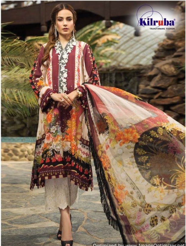 Kilruba Presents Afrozeh Lawn 20 Collection Of Luxury Lawn Cotton Embroidered Pakistani Suits